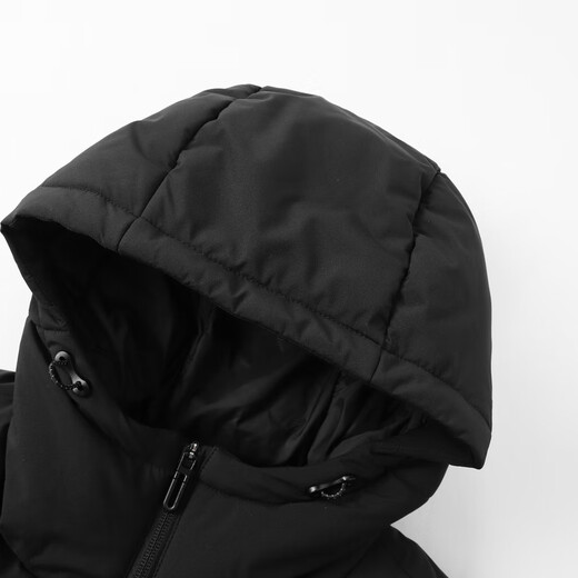 KELME Sports Hooded Cotton Jacket 2025 Winter New Heat Storage Warm Cotton Jacket Thickened Fashionable Bread Jacket Agate Black Graphene Heat Storage 2XL