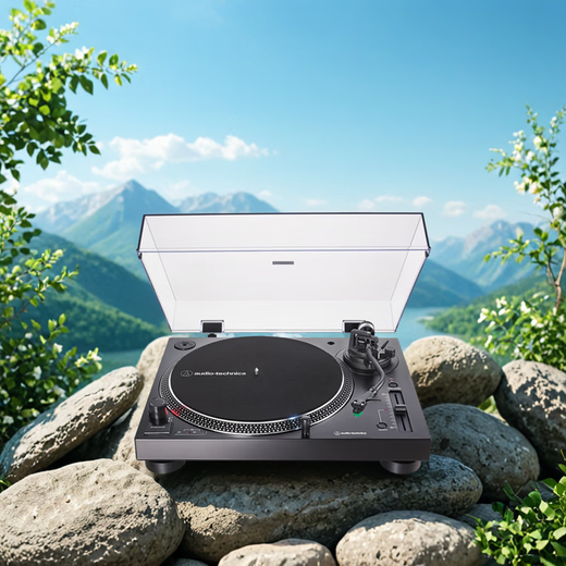 Audio-technica AT-LP120X USB direct-drive turntable vinyl record player AT-LP120X wired + record town + cleaning set + film clip
