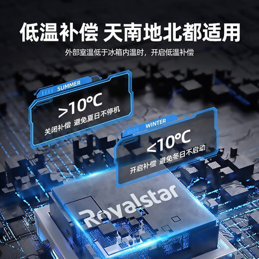 Royalstar (Royalstar) 20% national subsidy 187L double door refrigerator household small large capacity double door energy saving rental refrigeration ultra-thin micro-frost fresh-keeping refrigerator 165L first-class energy efficiency once every two days titanium dark gray