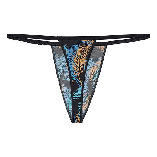 HOM French men's thong low-waist sexy seamless large single thong T-pants nude underwear L