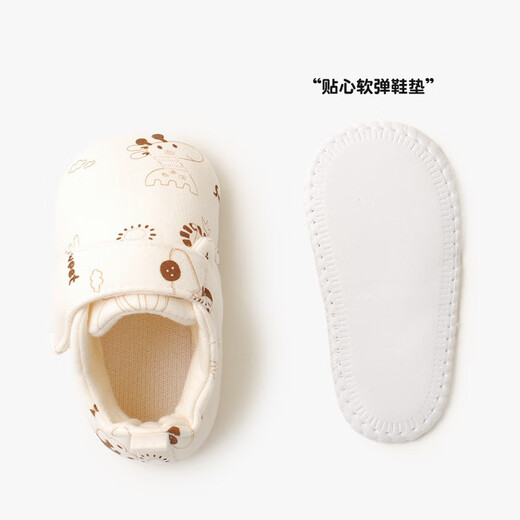 Chaussures bébé Xiderui Xiderui, chaussettes, chaussures de coton de printemps et d'automne, chaussures pour les tout-petits de la semelle souple de l'enfant, chaussures de plancher intérieur pour bébé d'hiver, petits animaux 1 paire [velcro], longueur intérieure 13 cm, recommandée 12-18 mois