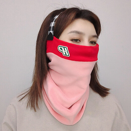 美伦玫冬季脖套女双层加厚保暖奥利绒户外时尚男女渐变套头围脖 3891黑灰色 均码