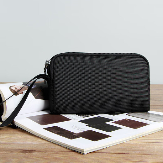 Cool Känguru Oxford Stoff Mobiltelefon Coin Wallet Herren kleiner Handtasche Herren Mini -Kupplung Coin Bag Nylon Canvas Einfacher Geldbeutel Schwarz (interner Standard)