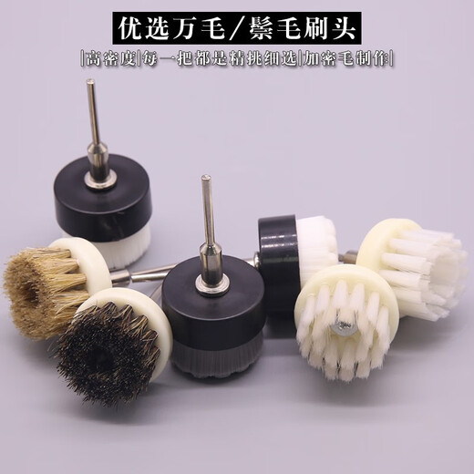 Blue Lotus Jiwenwan Electric Brush Head Rudraksha Walnut Ten Thousand Hairs Nano Hard Pig Bristle Brush Cleaning and Polishing Slurry Tool Brush Head Family Portrait 8 Types One Each