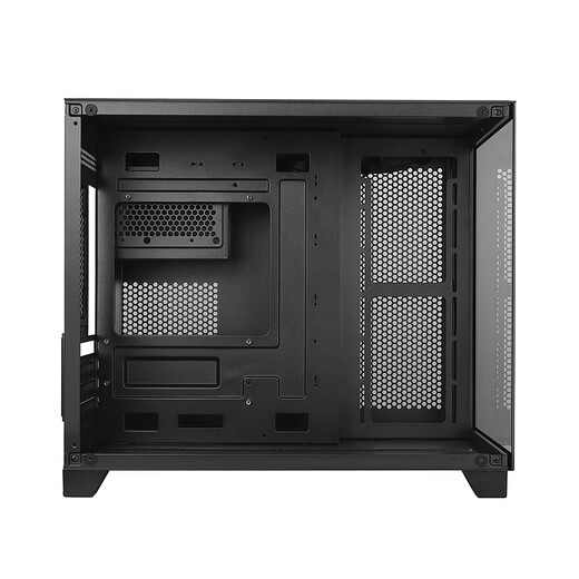 航嘉S960暴风雪X全景版  双面钢化玻璃海景房机箱 台式机电脑主机游戏机箱（支持M-ATX主板/360水冷） S960全景版黑色（支持M-ATX主板） 全景无立柱海景房
