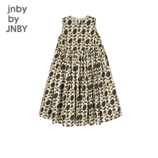 Jnby von Jnby Jiangnan Stoff Kinderkleidung ärmellose Kleid Sommer Süßes Muster lässig mittelgroß