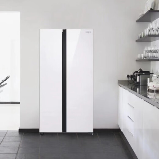 Samsung (Samsung) [máquina de volteo oficial] 655 litros de gran capacidad Convertidor de frecuencia inteligente sin aire libre de heladas Compresor de doble apertura de apertura de apertura de doble enfriamiento de metal refrigerador de puerta de doble apertura Refrigerador blanco RS62R50371L/SC