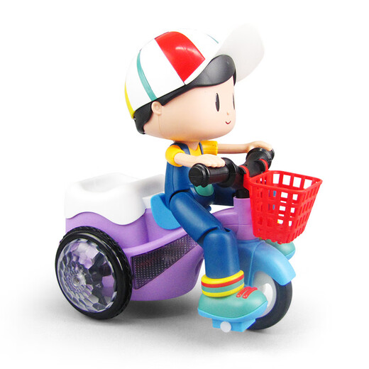 VTR Early Education Nouveau style Dance Trint Tricycle 0-1 à 2 ans Chanteuse et danse musicale Toys et filles [garçons] Version régulière du tricycle de cascade [Envoyez trois batteries ordinaires + tournevis