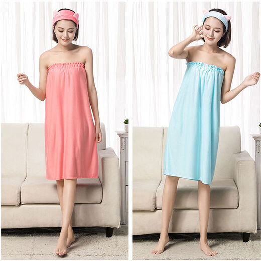 Beauty salon physiotherapy tube top bath dress steaming suit hotel yukata sauna bathrobe women's thin section for chest wrap thin section open button (90-140Jin Jin equals 0.5kg) gray 1