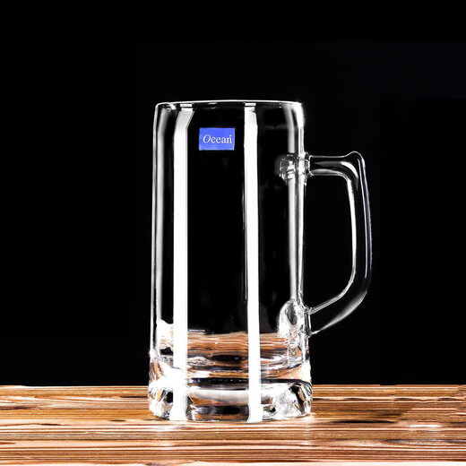 Ocean imported crystal transparent glass tea cup beer cup with handle large draft beer cup home hotel Munich small Munich 355mL