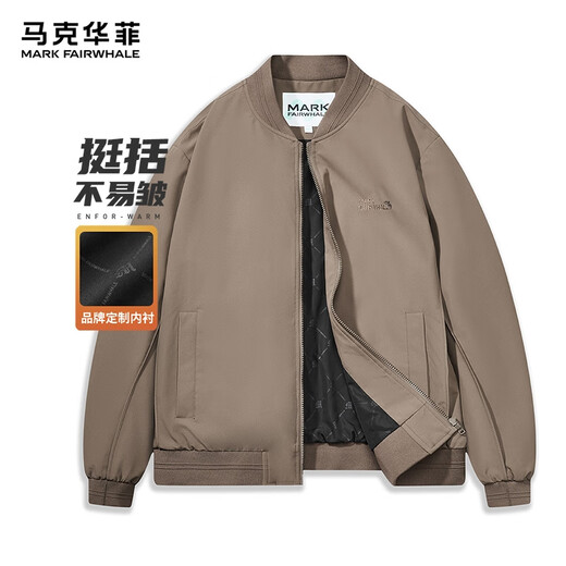 Mark Waffe [LETTRE DE L'INDUSTRIE LEVE BRODEMERIE] Col de baseball Veste de baseball 25 Spring et automne intelligent facile à prendre en charge et manteau toujours mûr Top 701 kaki (version confortable) L