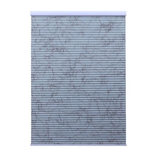Xingduo Cordless push-pull honeycomb curtain sunshade heat insulation honeycomb curtain accordion curtain without holes folding waterproof and blackout blinds Evening wave blue 5010-4 (waterproof and full blackout) square meters