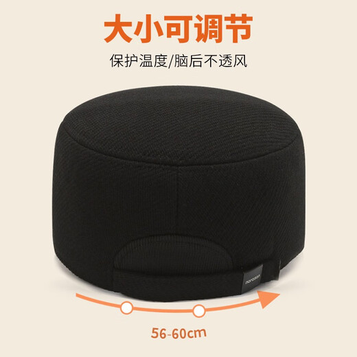 Red Dragonfly middle-aged and elderly men's winter velvet ear protection peaked cap for the elderly, windproof and warm grandfather hat, old man flat cap, velvet and thick ear protection, black, one size fits all, adjustable hat circumference (56-60CM)