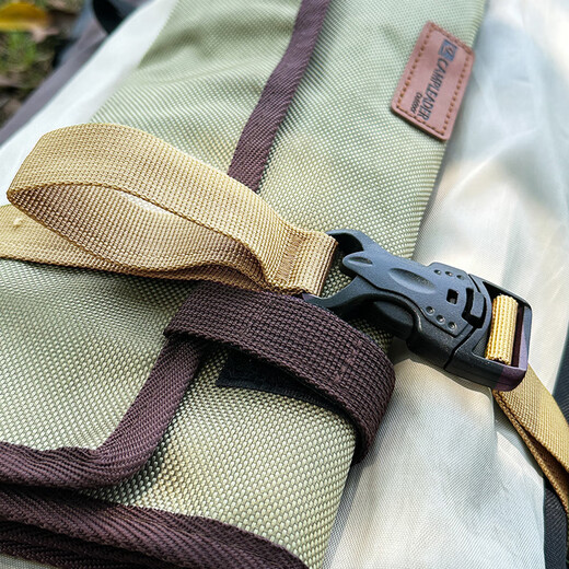 Kunsui Outdoor-Bündelhalle, Camping-Koffer-Gurte, Zelte, Rucksäcke, Schlafsäcke, Frachtfixierungen und Anziehen der Krawatte [Khaki] Multifunktionale Griffgurte (2 Stücke)