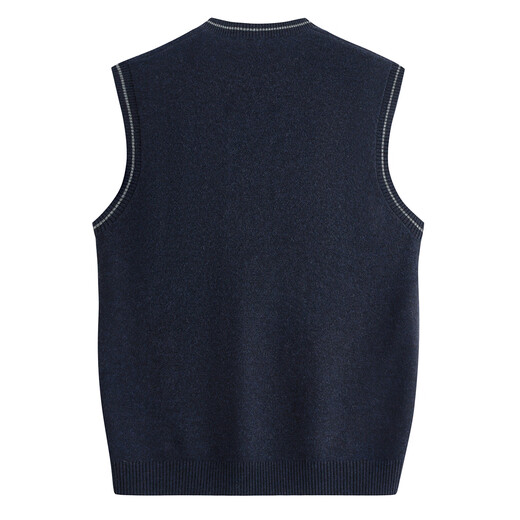 Shanshan 100% Australian wool sweater V-neck sleeveless heavyweight thickened skin-friendly soft bottoming shirt with sweater inside