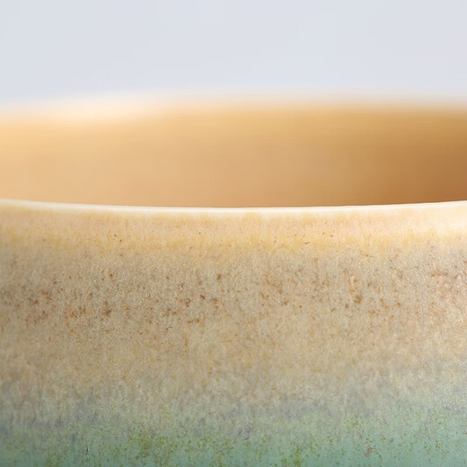 Gold inlaid jade hand-painted tea cup, ceramic kiln-turned single cup small water cup master cup Kung Fu tea set gift box 100ML random hand-painted cup