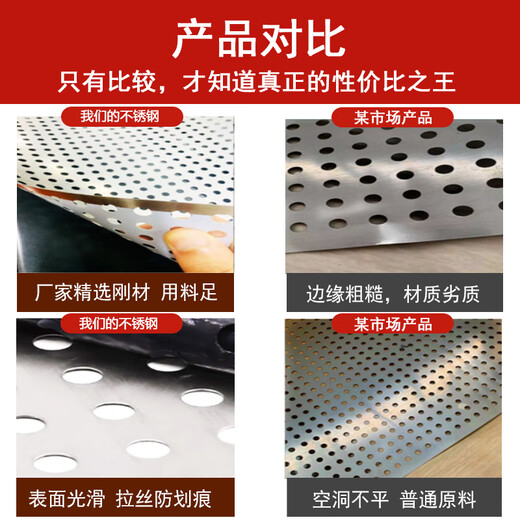Shantou Lincun 304 stainless steel punching plate balcony leak-proof net guardrail anti-theft window pad anti-fall safety net width 10CM * length 100CM