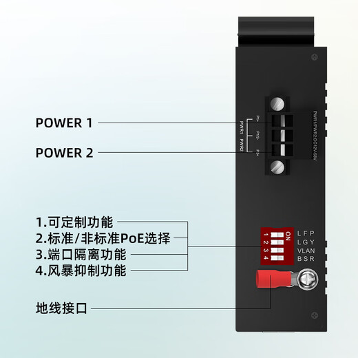 OAMLink 5-port Gigabit switch enterprise-grade switch monitoring network cable splitter splitter OAM-6000-45-5GT
