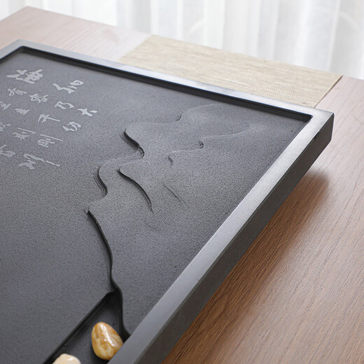 Simitang Wujin stone tea tray tea tray whole tea set set household large and small stone tea table tea tray custom logo size