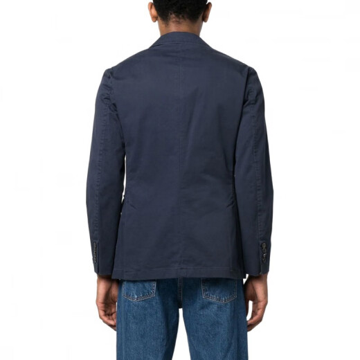 Polo Ralph Lauren Solid Color Collar Chaqueta de pico de un solo azul oscuro azul Single Blue S