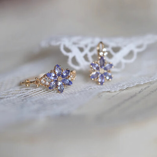 DL 1998 Chinese Valentine's Day Gift 520 Valentine's Day Gift Fat Donglai Same Style Tanzanite Bellflower Villa Meitianl Hong Kong No. 9