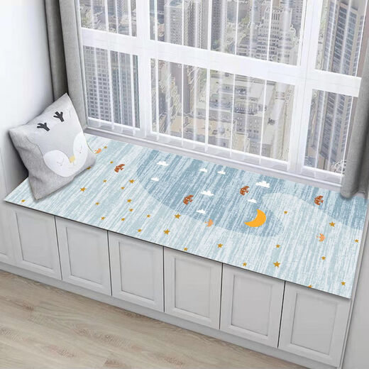 Feather pocket is suitable for all seasons, ins style bay window mat, balcony mat, tatami mat, bedroom floor mat, cute bedside blanket, can be cut and customized. Live image. 80X160 cm, suitable for all seasons, can be cut.