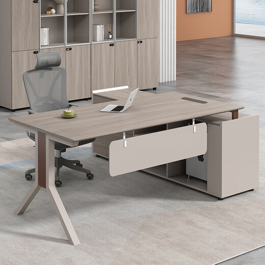 European wooden simple boss table, simple and modern president table, single office furniture, executive table, manager desk and chair, supervisor table 2.0 meters boss table + boss chair