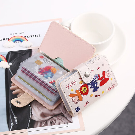 途尊（kingtrip）防盗刷国潮卡包卡通可爱女士个性多卡位超薄防消磁小巧银行卡套夹 锦鲤附体22卡可放驾驶证