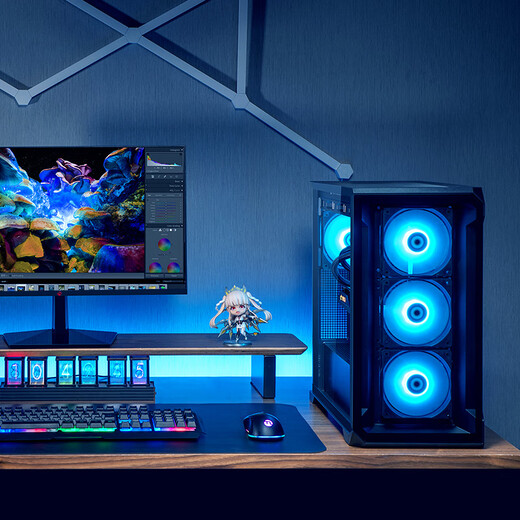 Ningmei Lich S Core i7 14700KF/RTX5080/5090D graphics card Black Myth Wukong high-end e-sports water-cooled game design rendering DIY assembly desktop computer host 14700KF+RTX 5070 Ti丨Configuration three