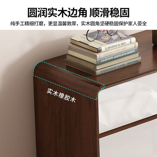 Xianqingyashe Drawer Cabinet Bedroom Storage Cabinet Living Room Wall Storage Cabinet Simple Modern Nine-drawer solid wood drawer cabinet at the end of the bed Nine-drawer cabinet + dressing table (stool included) Entry package installation