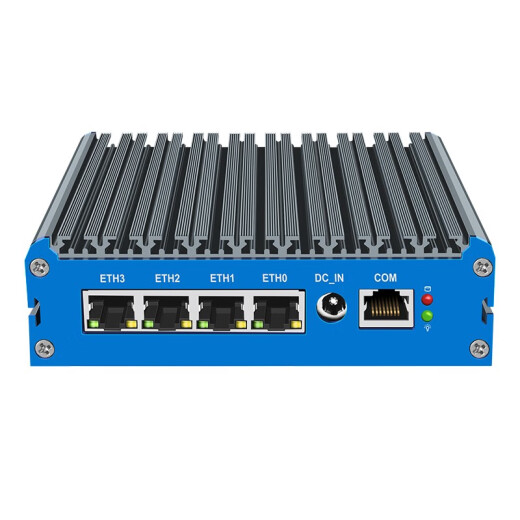 倍控G48 N5105多网口四核软路由嵌入式工业电脑物联网主机X86开发板准系统4G通信SIM卡槽n6210 准系统 DDR4+M2插槽 G48蓝色面板-N6415四网226