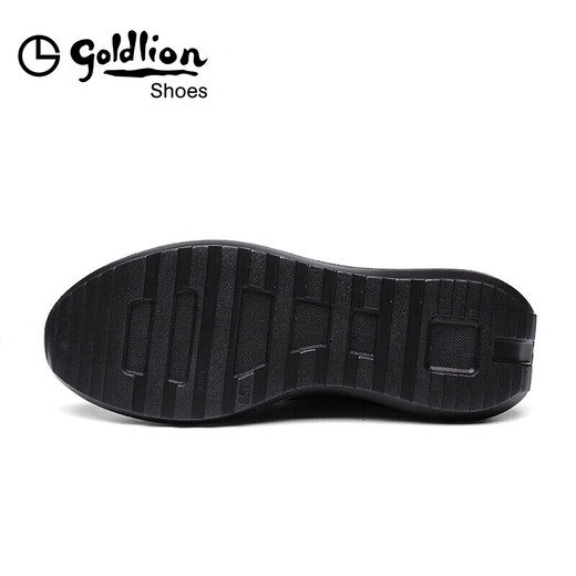 Goldlion men's fashionable, comfortable, breathable, lightweight casual shoes 591820407APQ-Black-42 size