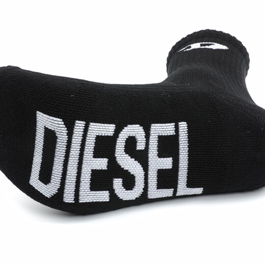 DIESEL 男士潮牌3双装时尚休闲长筒袜 A15406 0LKBJ 黑色+白色 E4877 3双 S