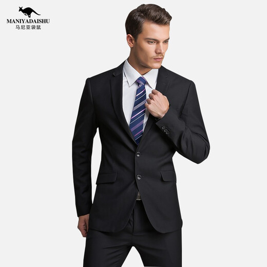 Manya kangaroo suit men's business formal suit men's suit outer version slim fit groomsman groom wedding casual business attire men's single top 185 [54/3XL size] suitable for 160-175Jin [Jin equals 0.5 kg]