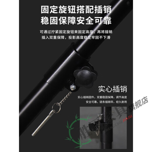 Residential standing work table high table small computer lift table adjustable outdoor direct play projector shelf tray + mobile phone cantilever bracket + three-color ring fill light