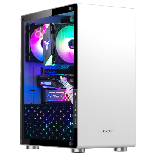 JONSBO U4 white ATX chassis (supports ATX motherboard/high tower radiator/ATX power supply/all-aluminum shell/5MM thickness tempered glass side panel)