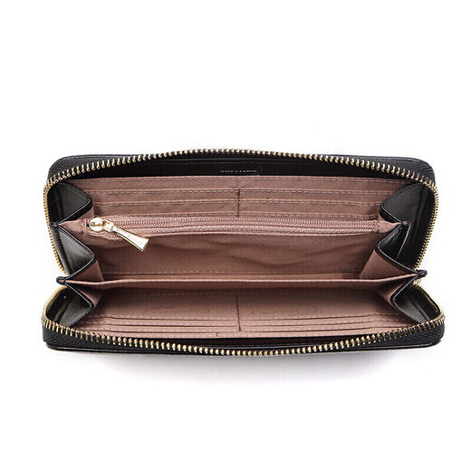 
Crocodile shirt top layer cowhide fashion linden tree handbag women's long wallet wrist bag birthday gift 5896 black
