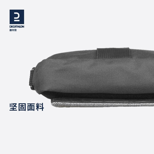 Decathlon City Light Outdoor Waist Bag Mobile Crossbody Bag Card Bag Close-fitting Light Hiking Bag Obsidian Black 16cm Height*18cm Width*4cm Thick
