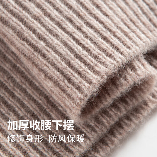 Shanshan New Year's cardigan 100% sheep wool thickened heavyweight men's autumn and winter skin-friendly zipper stand-up collar sweater knitted bottoming shirt
