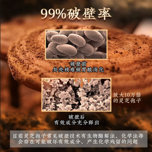 芝康纪【三萜>15%】芝康纪破壁灵芝孢子粉 增强免疫力 中老年保健滋补 1g*100袋/三盒(季度量)