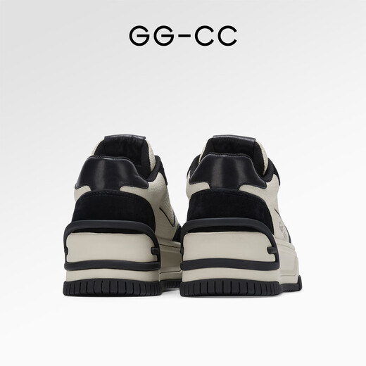 GG-CC [Regreso a The Simple] Genuine Leather Sponge Sponge Cake versátil Panda Zapatos para mujeres Nuevos zapatos informales de tablero G23X9738 Negro 36