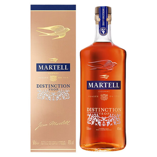 马爹利（Martell）鼎盛 VSOP 干邑白兰地 洋酒 法国进口 送礼佳选 鼎盛 500mL 1瓶 +礼袋干邑杯
