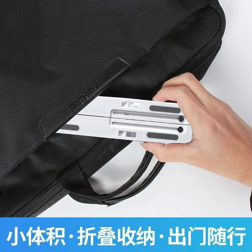 Shell Mok Laptop Stand Computer Cooling Stand Folding Vertical Multi-position Tablet Stand Adjustable Height Plastic Portable Lift Desktop Heightening Support Frame Base Bracket Lightweight Foldable 10-position Lift丨Anti-slip Rubber Pad ABS Plastic Model-White