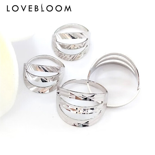 LOVEBLOOM platinum earrings for women PT950 platinum earrings women's earrings circle platinum earrings birthday gift platinum three-wire earrings about 1.47 grams