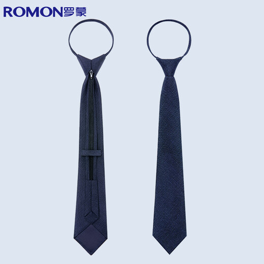 Romon tie men's business formal suit 8cm no-tie interview groom and best man wedding easy-to-draw tie gift box