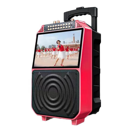Jinzheng outdoor square dance audio with display screen home karaoke microphone trolley speaker ktv all-in-one dance outdoor speaker Bluetooth version (dual microphone) + 64G video U disk
