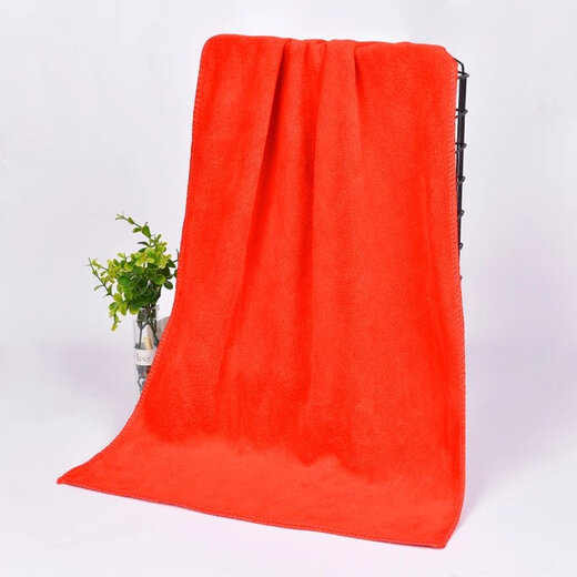 Barber shop special towel, hair salon hairdressing headband, thickened dry hair towel, absorbent, thick red, 30x60cm