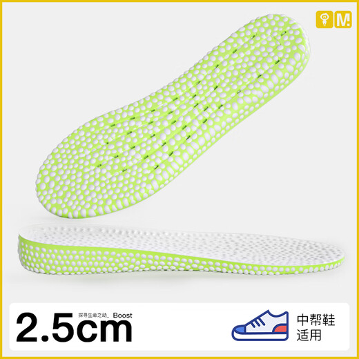McGola boost inner heightening insole for men, full cushion, invisible heightening insole, artifact for women, shock absorption 2.5CM41-42