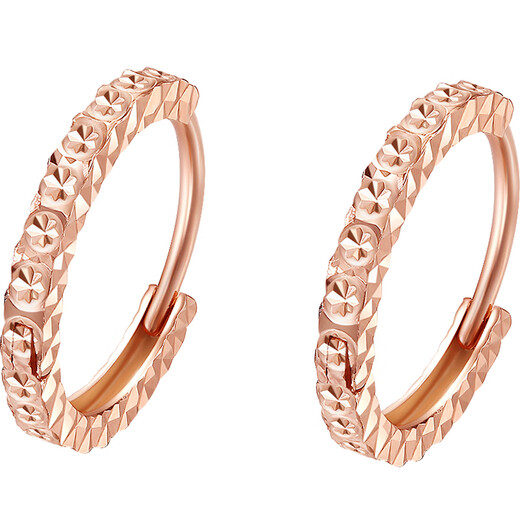 Saturday Fuhong 18K gold earrings for women, embroidered gold earrings and earrings KI094507 pair, birthday gift