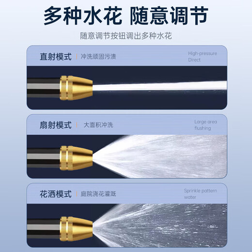 Huiduoduo car wash water gun high-pressure household water spray with telescopic water pipe to connect the faucet to wash the yard artifact full set of nozzles